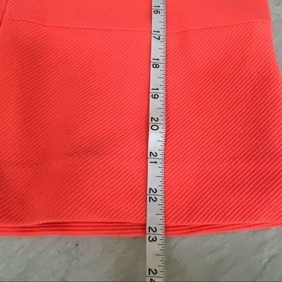 Madewell bright orange textured back zipper stretch top blouse size XS. - Picture 6 of 6